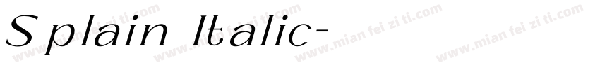 Splain Italic字体转换